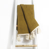 Handmade Cotton Throw Hina Forest Green (130 x 220cm) - Gaya Alegria