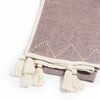 Bed Runner - Jumbaia Grey with Tassels (100% Raw Cotton - 65 x 220cm)