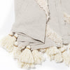 Handmade Cotton Linen Throw Maghri Natural (140 x 220cm) - Gaya Alegria