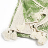 Handmade Cotton Throw Blanket Azami PalmGreen (140 x 200cm) - Gaya Alegria