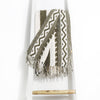 Handmade Cotton Throw Riku Green Geometric with Fringe (126 x 200 cm) - Gaya Alegria