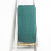 Linen Bed Cover - Linus Teal (100% Linen / 264 x 262cm) - Gaya Alegria