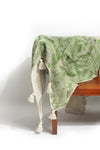 Handmade Cotton Throw Blanket Azami PalmGreen (140 x 200cm) - Gaya Alegria