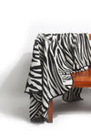 Handmade Cotton Throw Blanket Plaid Zebra Black & White (200 x 140cm) by Gaya Alegria