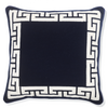 Embroidered Cotton Cushion Cover Cierah Dark Navy (50x50cm) by Gaya Alegria