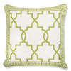Embroidered Cotton Cushion Cover Clara Green (50x50cm) by Gaya Alegria