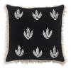 Cotton Handmade Cushion Cover Daun Black (50 x 50cm) - Gaya Alegria