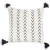 Raw Cotton Cushion Cover Gir Motif Black with Tassels (50 x 50cm) - Gaya Alegria