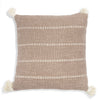 Raw Cotton Cushion Cover - Belia Light Grey (50 x 50cm) - Gaya Alegria