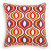 Embroidered Wool Cushion Cover Cedelia Red Orange (50x50cm) by Gaya Alegria