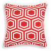 Embroidered Cotton Cushion Cover Claudine Red (50x50cm) by Gaya Alegria