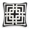Embroidered Cotton Cushion Cover Cortny Black & WHite (50x50cm) by Gaya Alegria