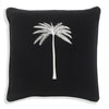 Cotton Cushion Cover Jaquille Black White Palm (50x50cm) by Gaya Alegria