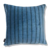 Velvet Block Printed Cushion Cover -  Zeb Blue (50x50cm) by Gaya Alegria