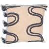 Cotton Cushion Cover -  Zona Beige Dark Navy (50x50cm) by Gaya Alegria