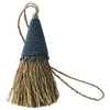 Handmade Vetiver Tassel with Dark Navy Beads  - Gaya Alegria