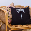 Cotton Cushion Cover Jaquille Black White Palm (50x50cm) by Gaya Alegria