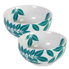 Porcelain Bowl - Hoja Teal | Gaya Alegria 