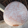 Cotton Pink Palm Leaf Lantern Janessa by Gaya Alegria