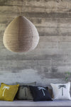 Cotton Cushion Cover Jaquille Black White Palm (50x50cm) by Gaya Alegria