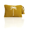 Cotton Pouch Jaycee Mustard Off White Palm by Gaya Alegria