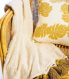 Handmade Cotton Cushion Cover Jennielee Mustard (50x50cm) - Gaya Alegria