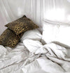 Cotton Cushion Cover Juanito Brown White Big Cat (50x50cm) by Gaya Alegria