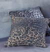 Cotton Cushion Cover Juanito Brown White Big Cat (50x50cm) by Gaya Alegria