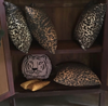 Cotton Cushion Cover Juanito Brown White Big Cat (50x50cm) by Gaya Alegria