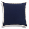 Cotton Cushion Cover Leopold Dark Navy Blue (50x50cm) by Gaya Alegria