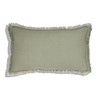 Cotton Cushion Cover Leopold Sage with Rombe (30x50cm) by Gaya Alegria