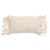 Eco-Friendly Cotton Cushion Cover Macrame Lumbar with Fringe (30x50cm) - Gaya Alegria