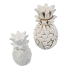 Wooden Pineapple decoration (white washed) - small & large | Gaya Alegria 