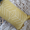 Eco Friendly Raw Cotton Cushion Cover Panah Mustard (30x50cm) - Gaya Alegria