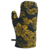 Eco-Friendly Cotton Oven Mitt Passion Fruit Flower Floral Black & Turmeric - Gaya Alegria