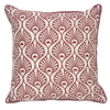 Eco-Friendly Cotton Cushion Cover Pavo Maroon (45x45cm) - Gaya Alegria