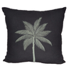 Cotton Cushion Cover Palmia Black (50x50cm) - Gaya Alegria