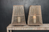 NOW 65% OFF!!!  Handmade Rattan Lantern - Prim White Wash - Gaya Alegria