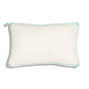 Cotton Cushion Cover Rajut Aqua (30x50cm) by Gaya Alegria