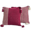 Cushion Cover - Crochet Beet red slim (M/45X45cm) | Gaya Alegria 