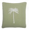 Cotton Cushion Cover Juana Sage White Palm (50x50cm) by Gaya Alegria