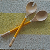 NOW 50% OFF!!! Turmeric Capiz & Durian Wood Salad Servers