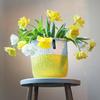 Mono Basket - Sarah Yellow White - Gaya Alegria