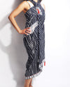 Handwoven Cotton Sarong - Blue Waves (145 x 180 cm) - Gaya Alegria