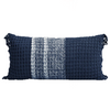 Soft Silky Rayon Twine Cushion Cover Crochet Waffle Weave Dark Navy (30x60cm) - Gaya Alegria