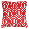 Embroidered Cotton Cushion Cover Claudine Red (50x50cm) by Gaya Alegria