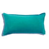 Velvet Cushion Cover - Baldu Teal (30x60 cm) by Gaya Alegria