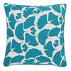 Eco-friendly Cotton Cushion Cover Umbela Teal (45x45cm) - Gaya Alegria