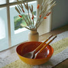 Turmeric Orange Capiz Salad Bowl - Gaya Alegria