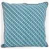 Eco-friendly Cotton Cushion Twin Rings Basil Blue (50x50cm) - Gaya Alegria
